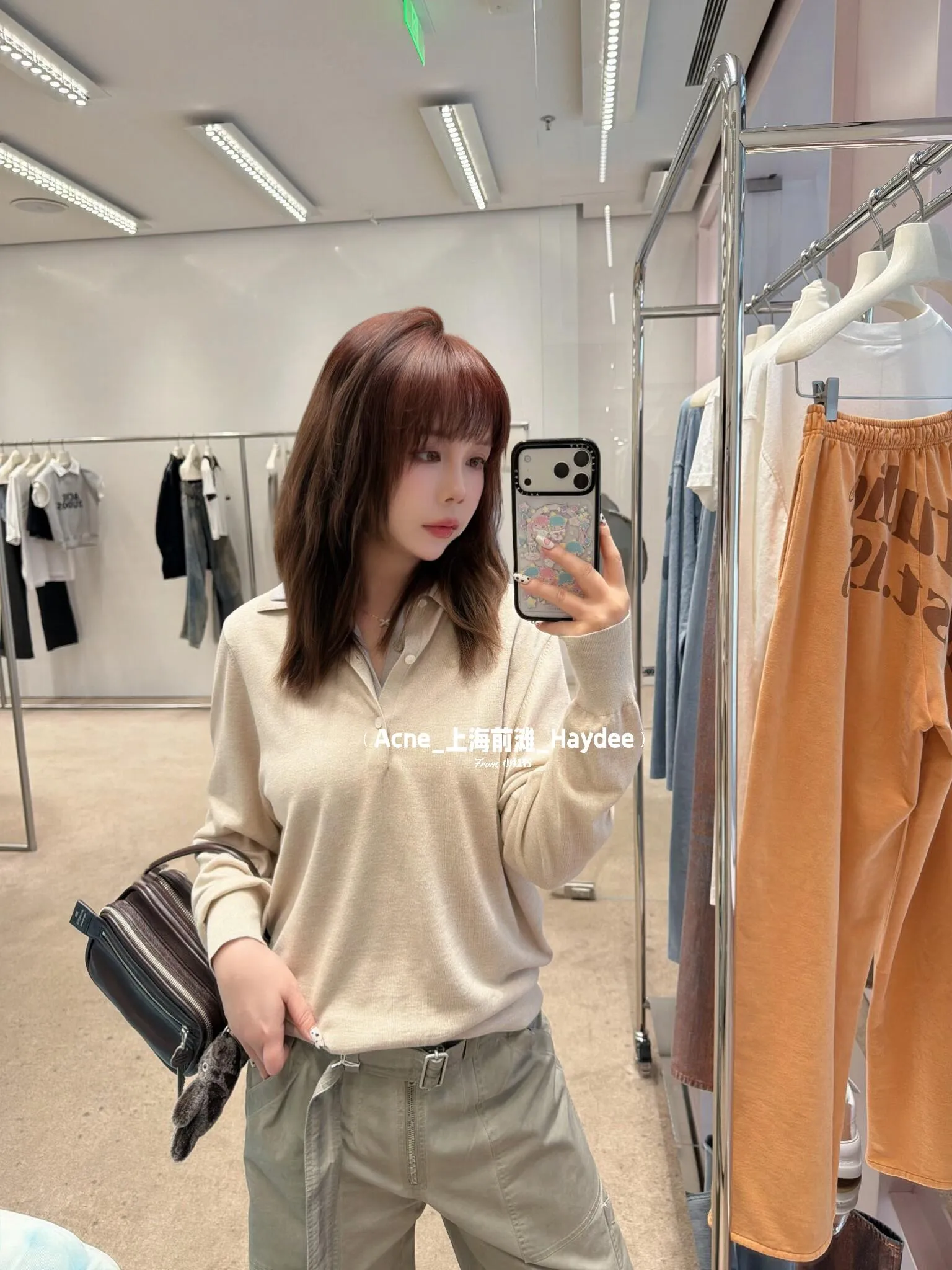 Upper body material picture ACNE/Studios 26SS dirty dyed overalls trousers (picture color)